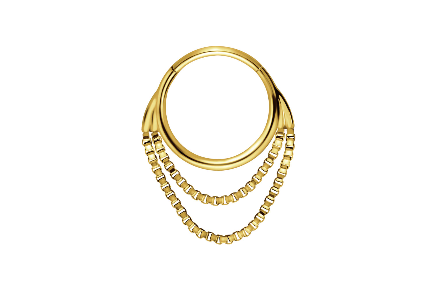 Surgical steel segment ring clicker 2 CHAINS