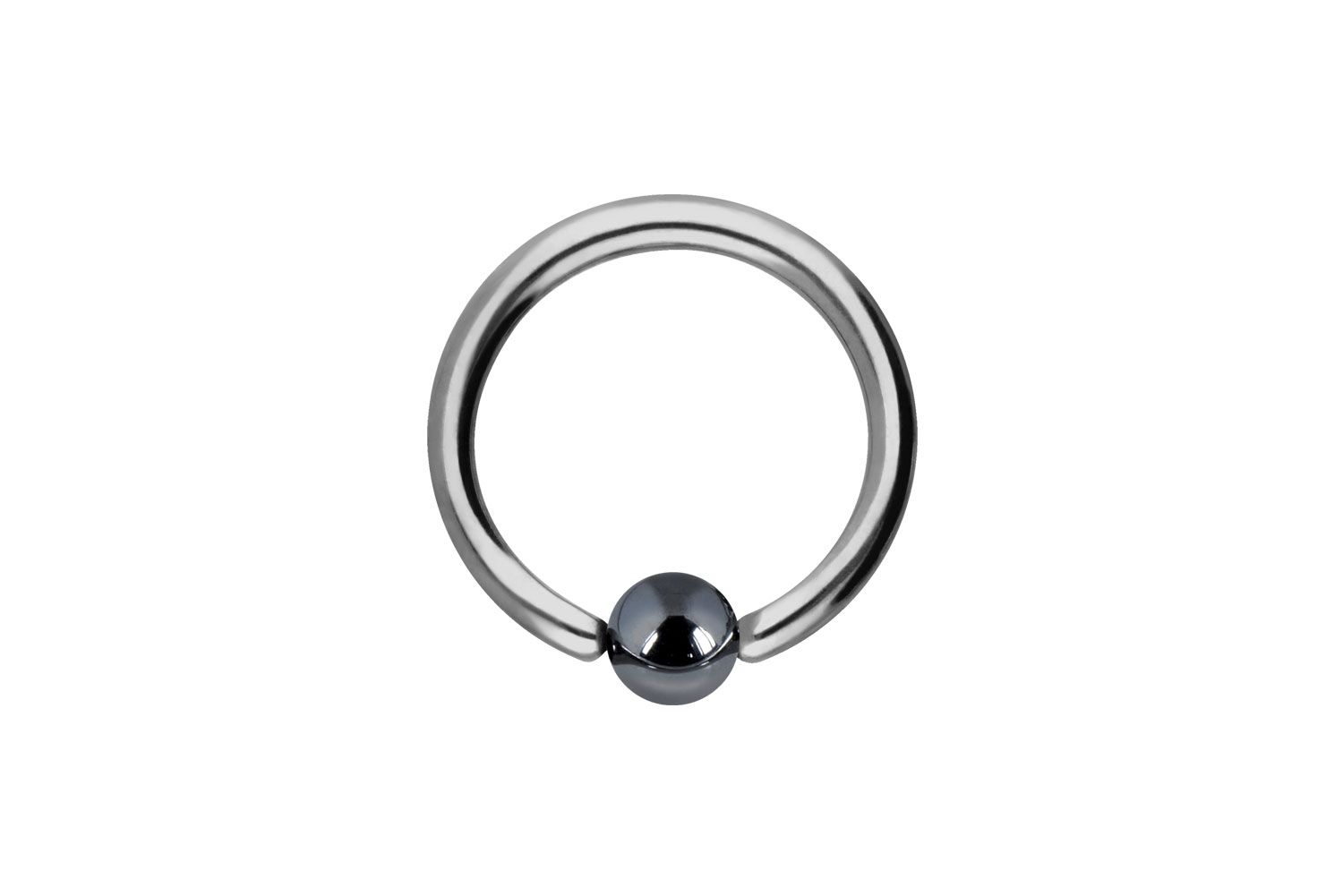 Titanium ball closure ring HEMATITE BALL ++SALE++