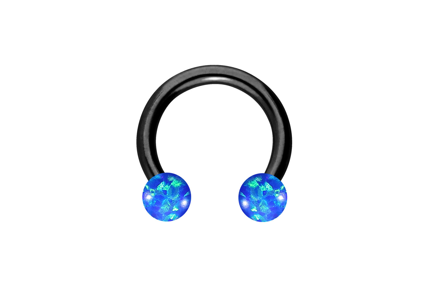 Surgical steel circular barbell SYNTHETIC OPALS