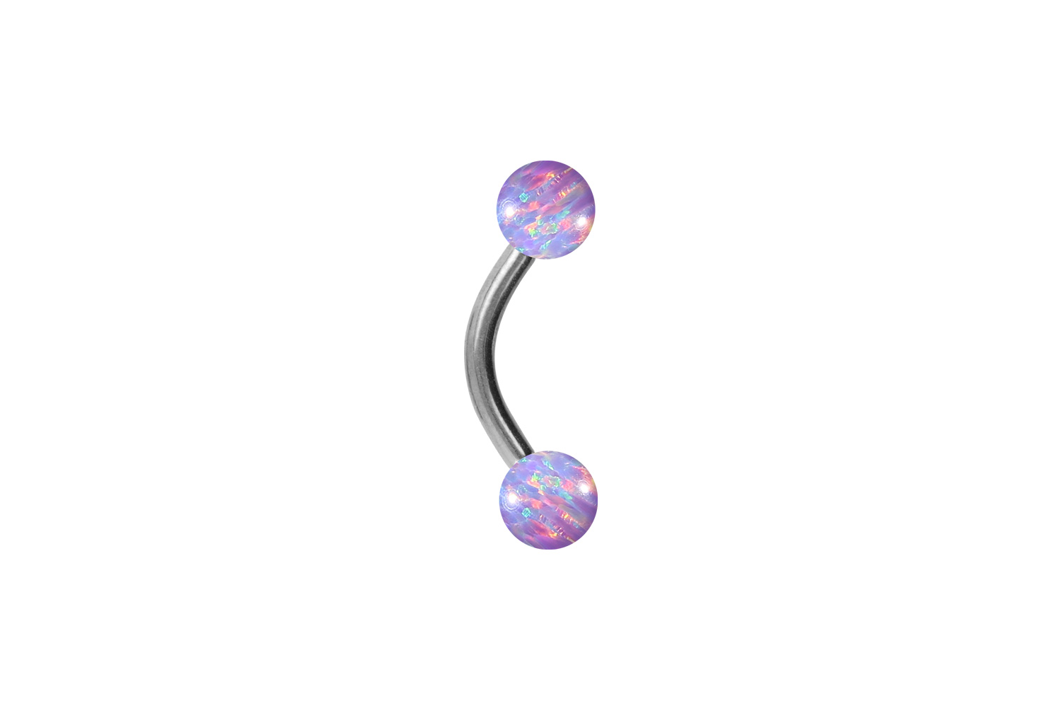 Surgical steel banana SYNTHETIC OPAL
