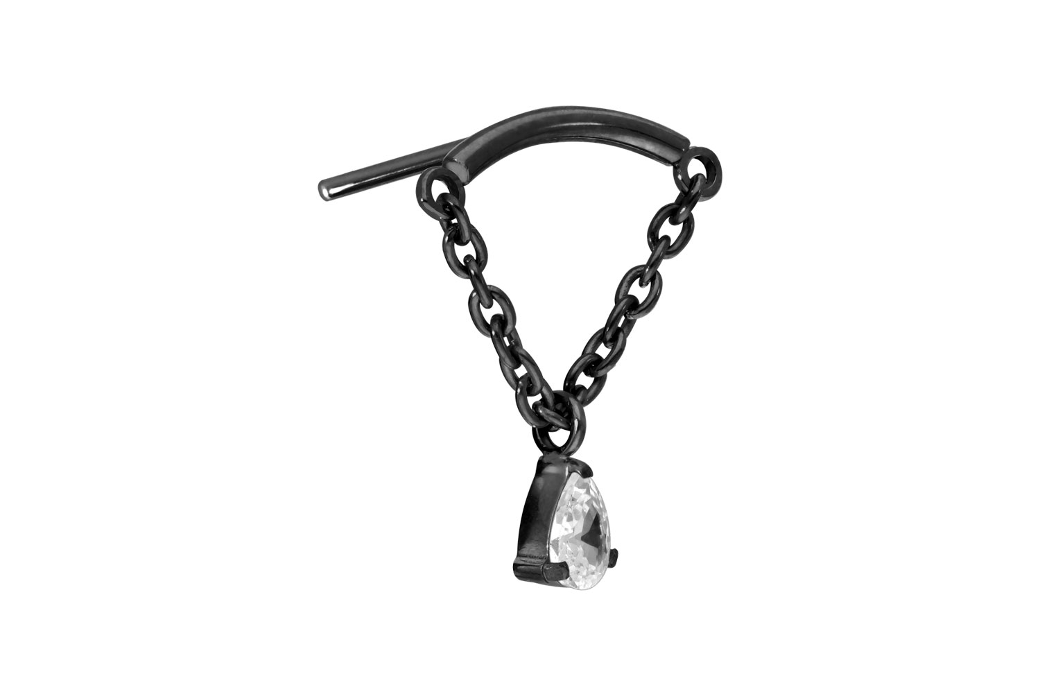 Titan Aufsatz mit Push Pin BOGEN + KETTE + KRISTALLTROPFEN