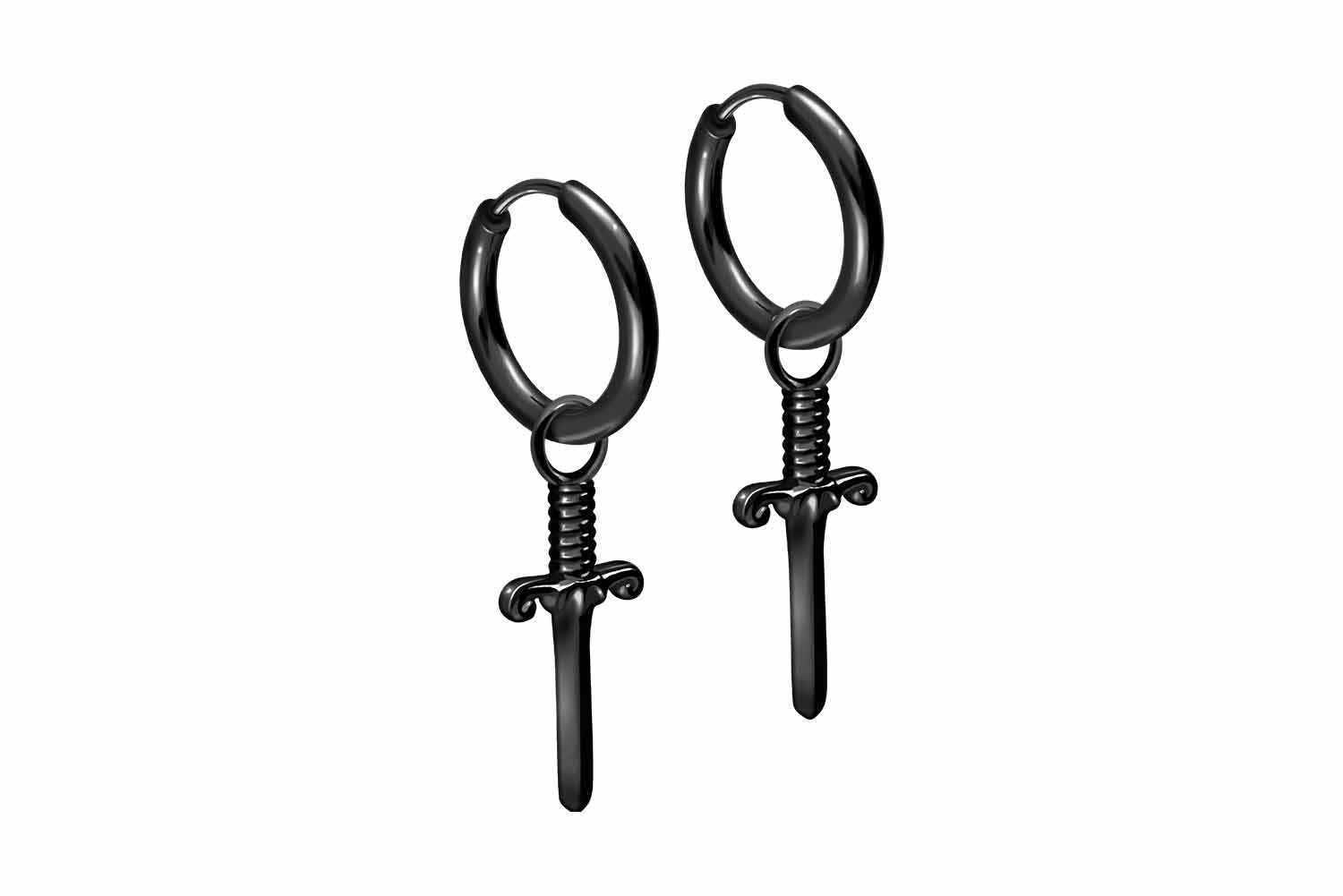 Chirurgenstahl Ohrclicker Creolen SCHWERT