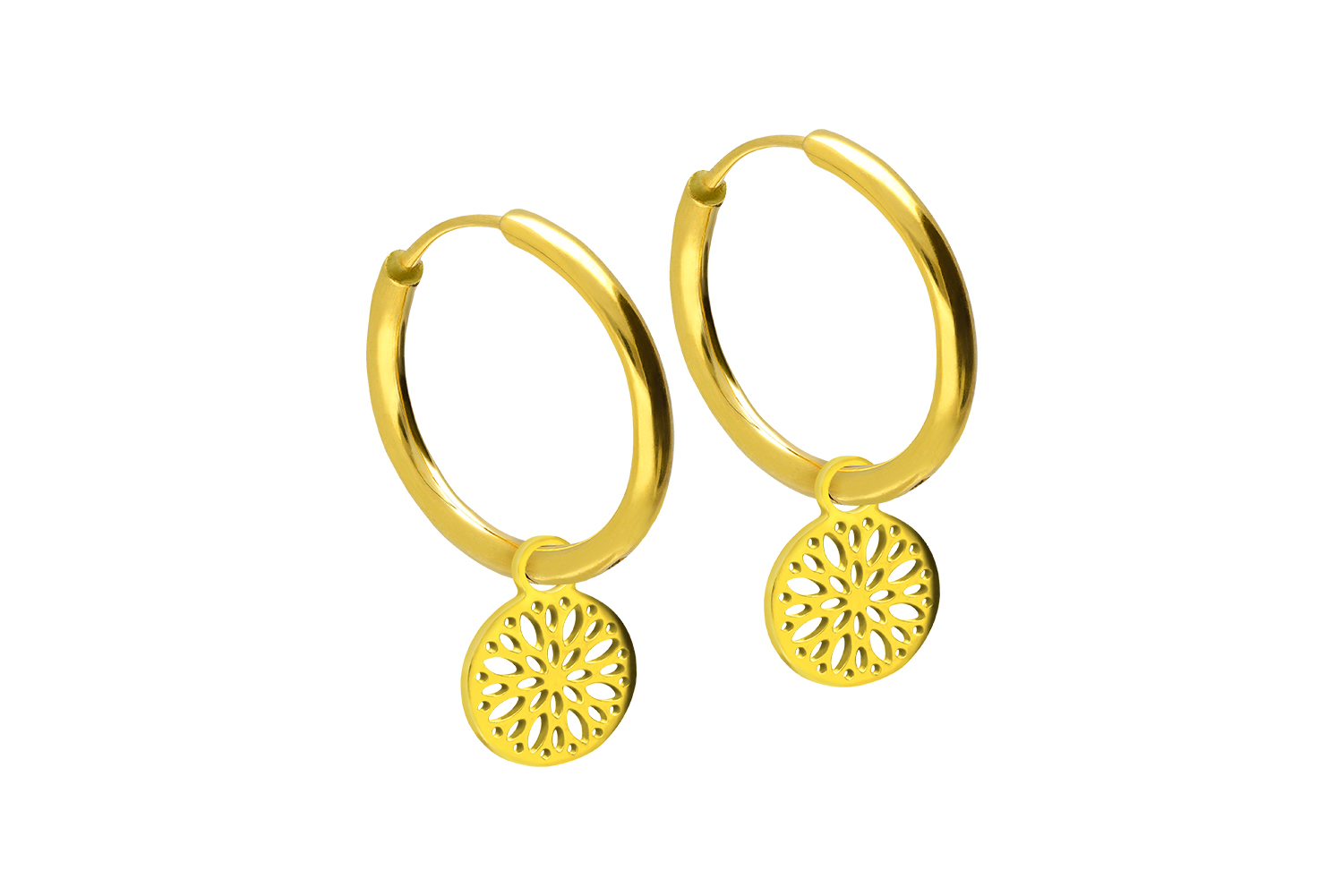 Chirurgenstahl Ohrclicker Creolen MANDALA