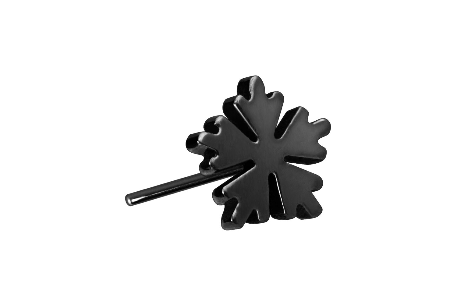 Titanium attachment with push pin SNOWFLAKE