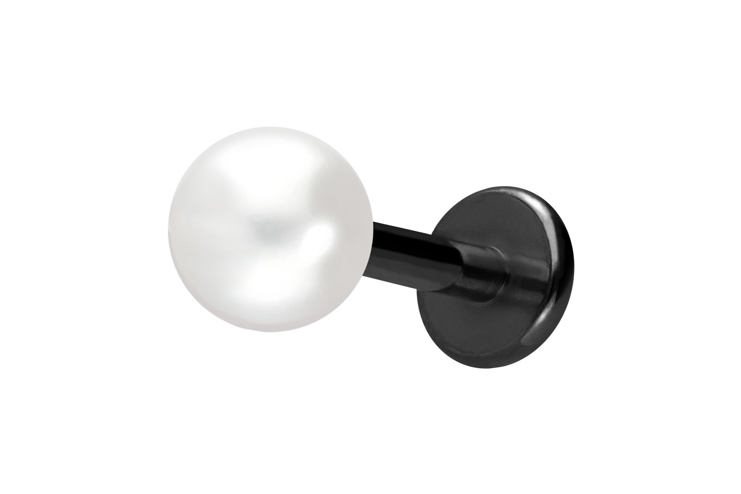 Titan Labret mit Innengewinde SYNTHETISCHE PERLE