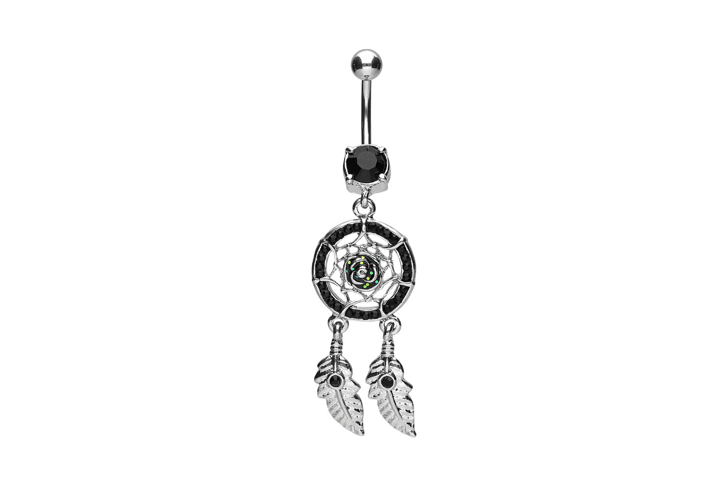 Surgical steel bananabell with brass design DREAM CATCHER + FLOWER ++SALE++
