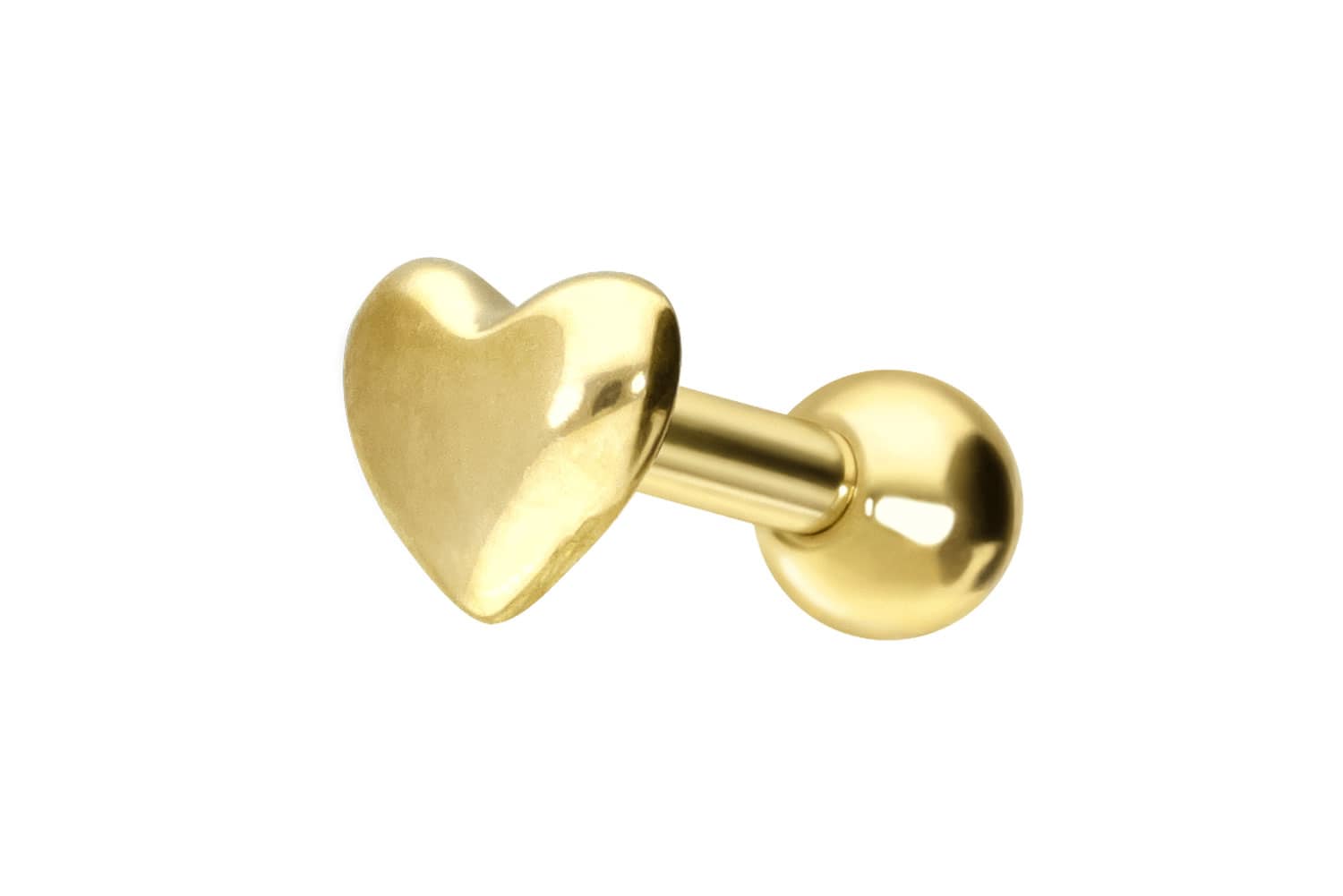 14/18 Karat Gold Ohrpiercing HERZ