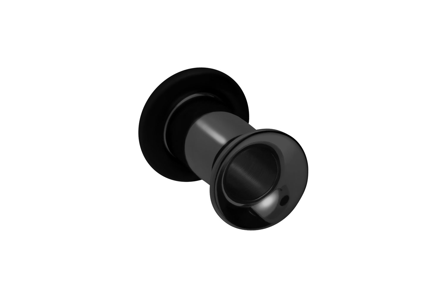 Surgical steel single flared tunnel with RUBBER RING ++SALE++