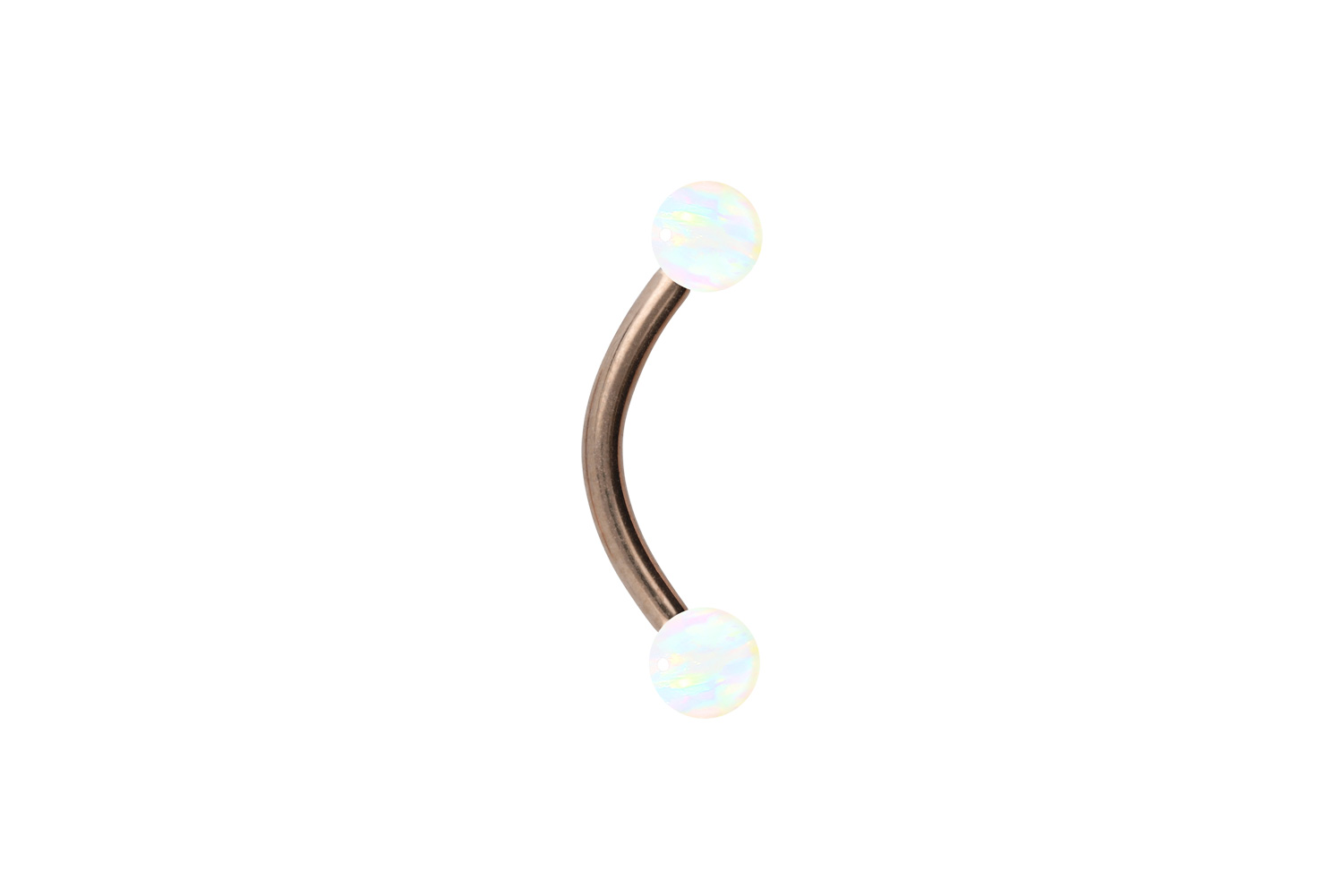 Surgical steel banana SYNTHETIC OPAL
