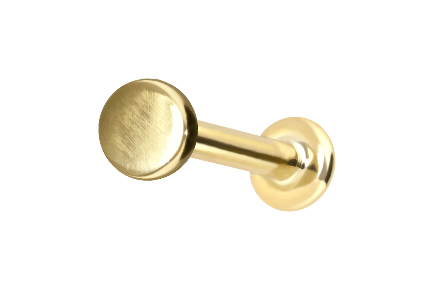 14 Karat Gold Labret mit Innengewinde DISC 14 Karat Gold Labret mit Innengewinde DISC