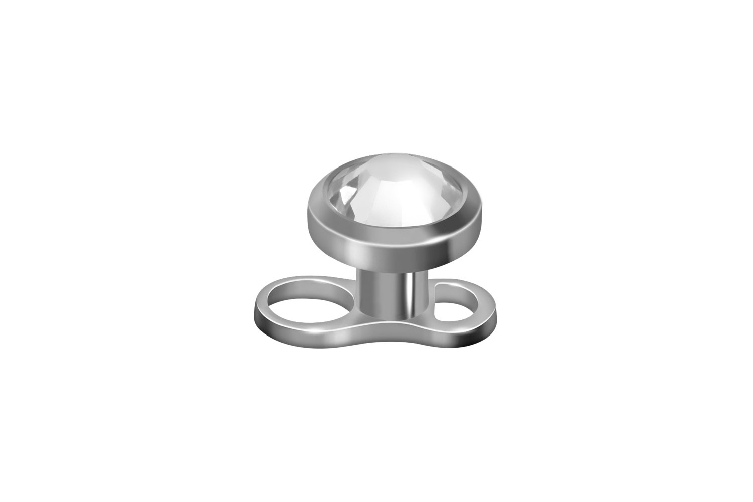 Titanium mini dermal anchor DISC + CRYSTAL