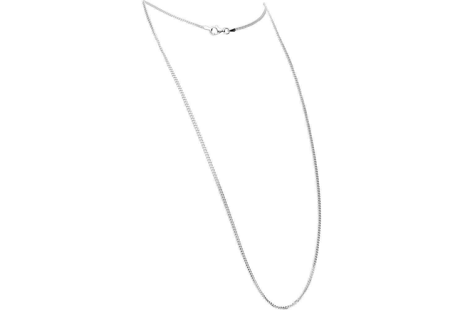 925 silver curb chain rhodium-plated