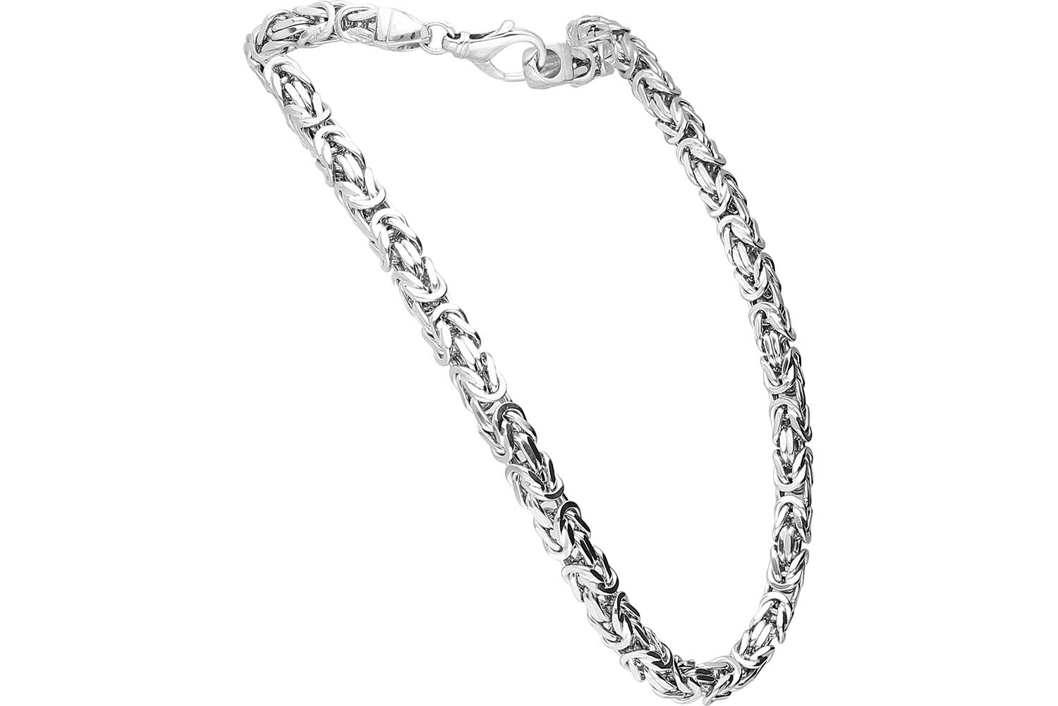 925er Silber Königskette rhodiniert / vergoldet