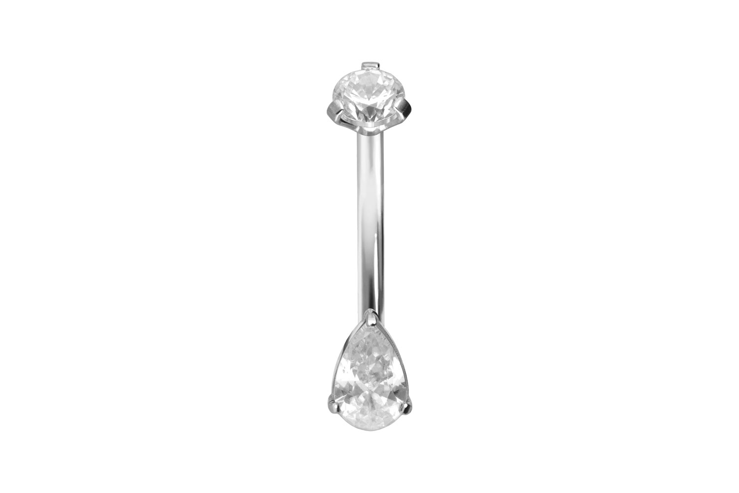 Titanium bananabell with internal thread CRYSTAL + CRYSTAL DROP