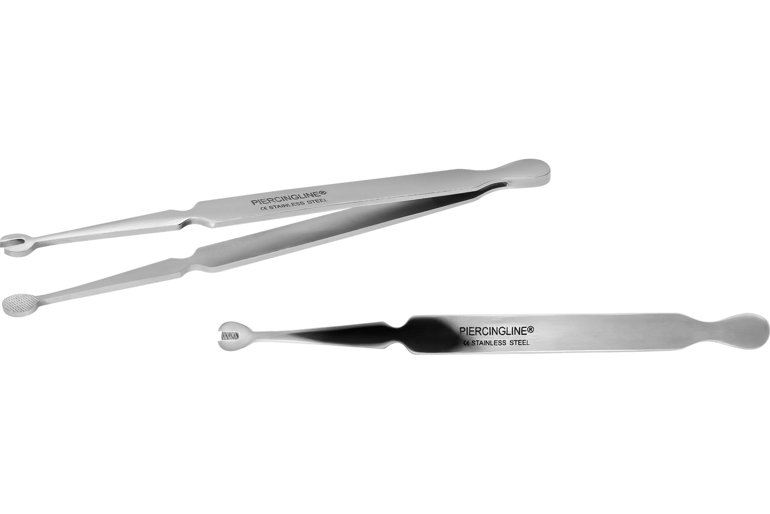 Stainless steel labret holding tweezers