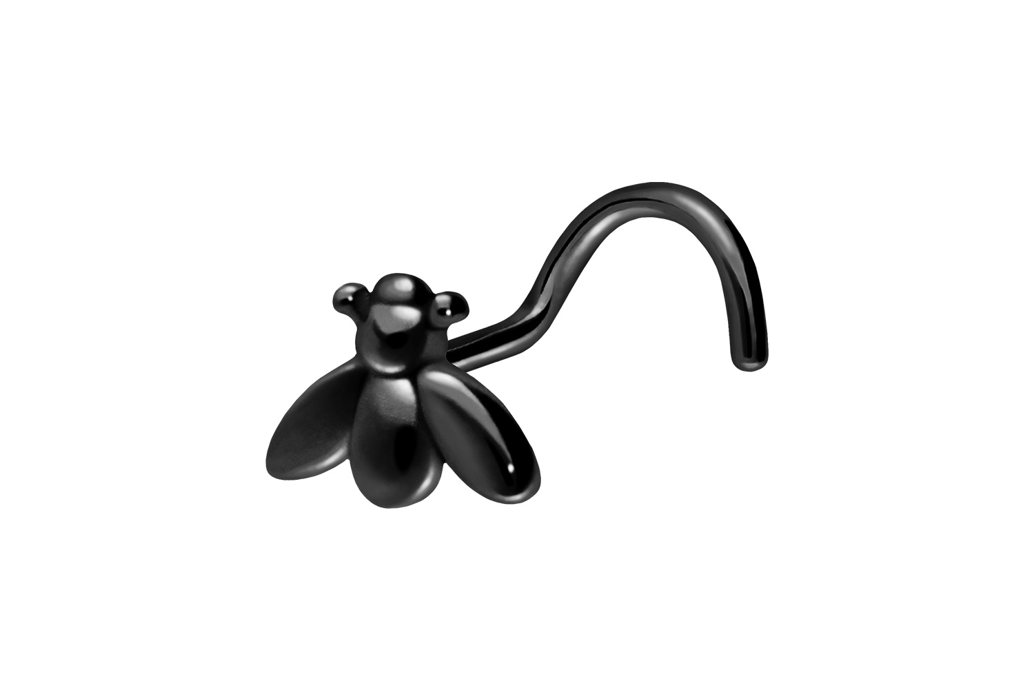 Surgical steel nose stud spiral BEE
