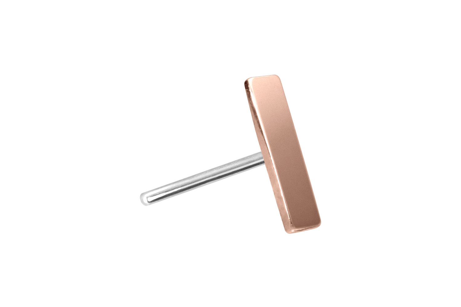 14 carat gold attachment with titanium push pin BAR