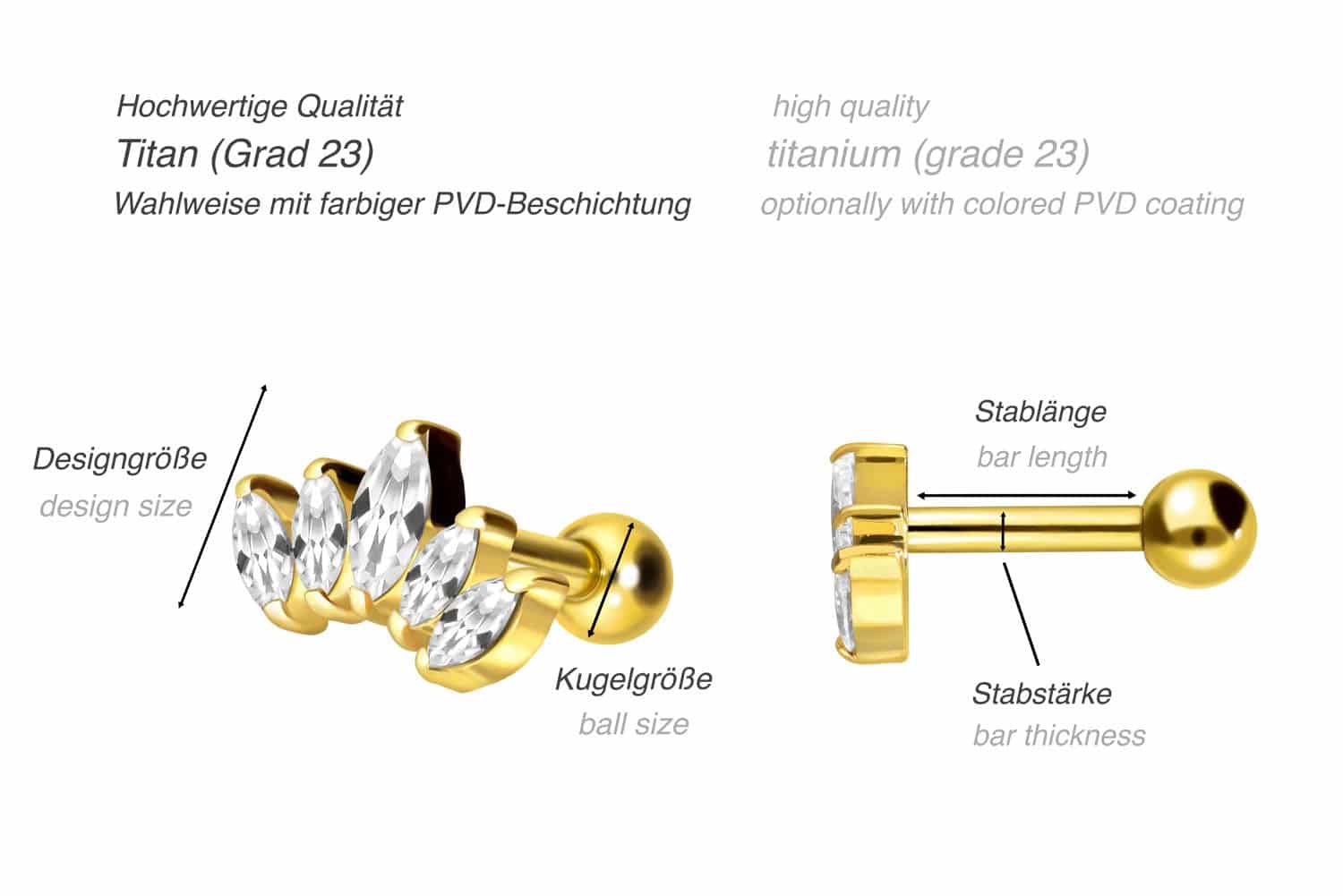 Titan Ohrpiercing LOTUSBLÜTE