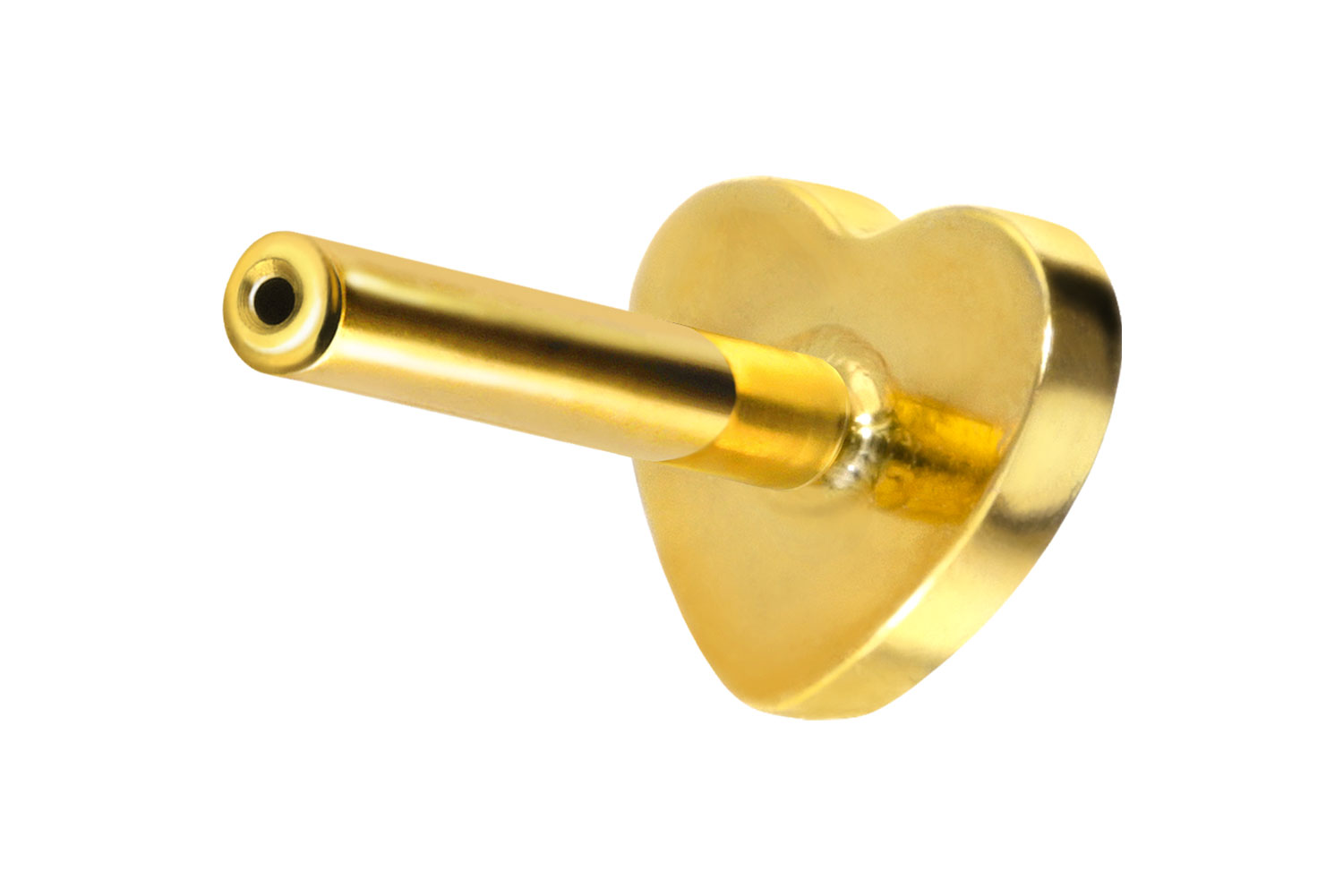 PIERCINGLINE Piercing Stecker Titan Labret mit Push Fit ohne Kugel HERZ - Bild 50 von 51