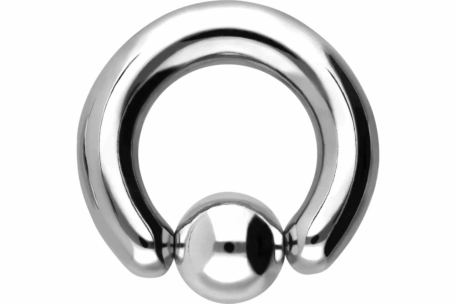 Titanium ball closure ring