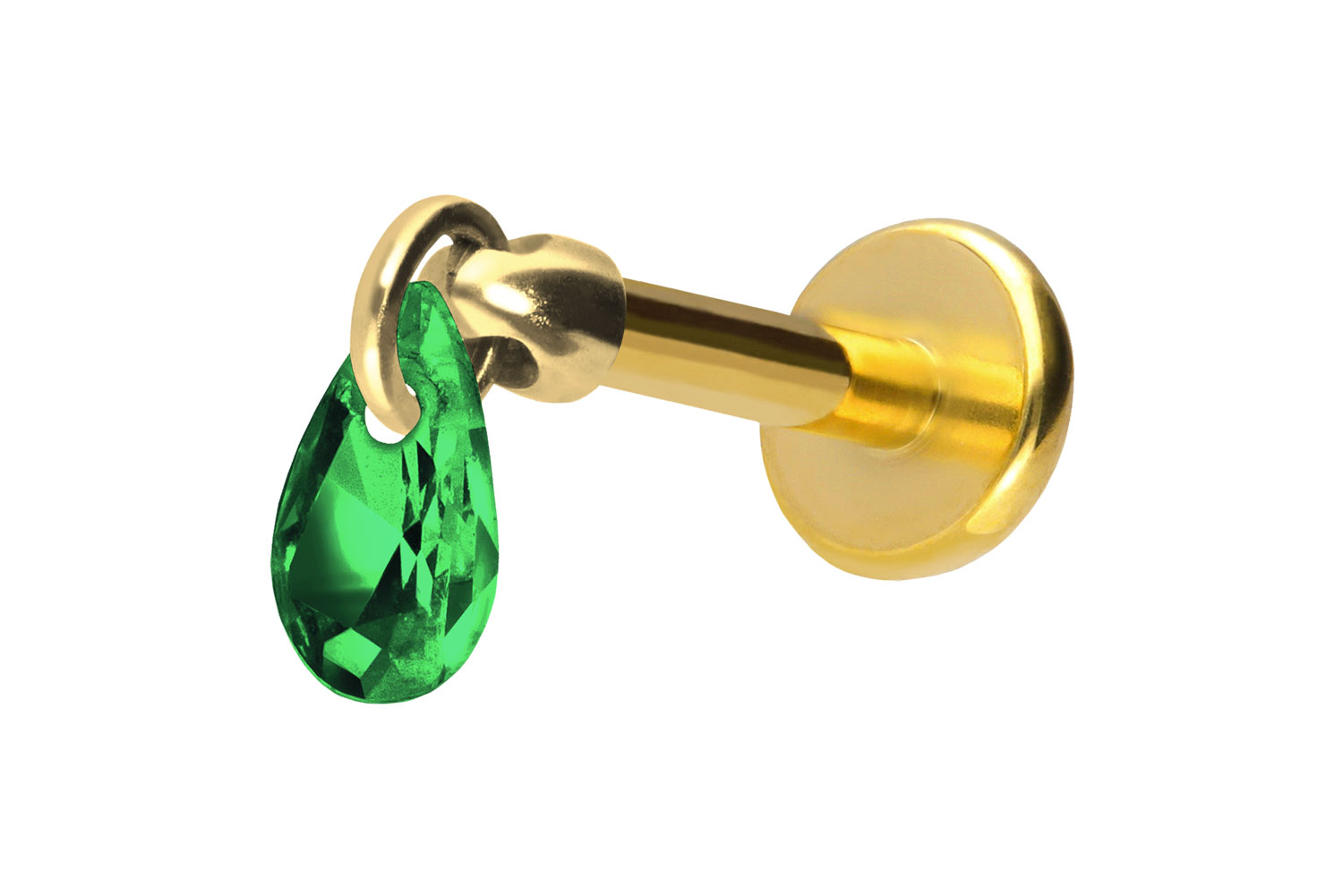 Titanium labret with push fit CRYSTAL DROP