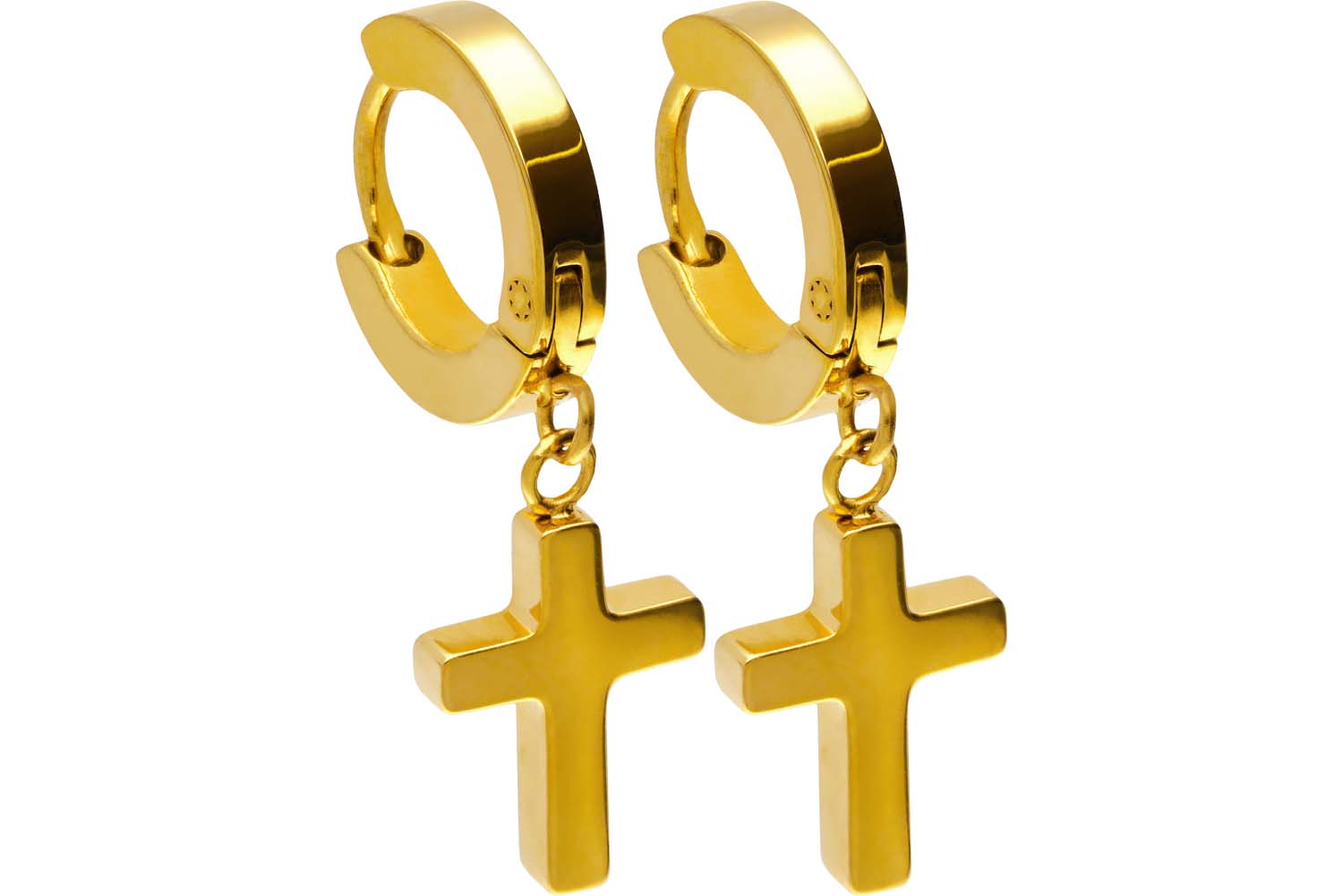 Surgical steel creoles MOVEABLE CROSS