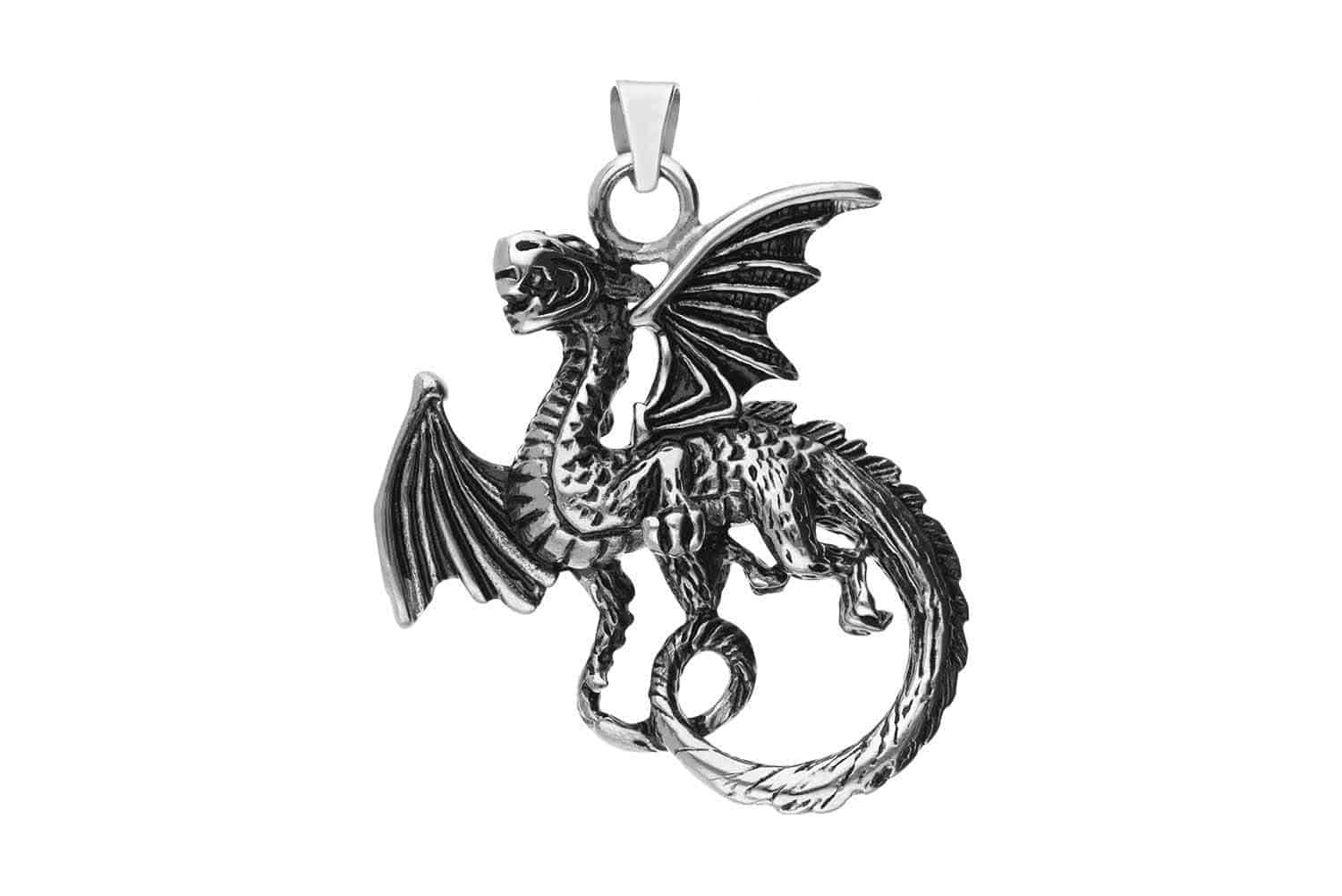 Surgical steel pendant DRAGON