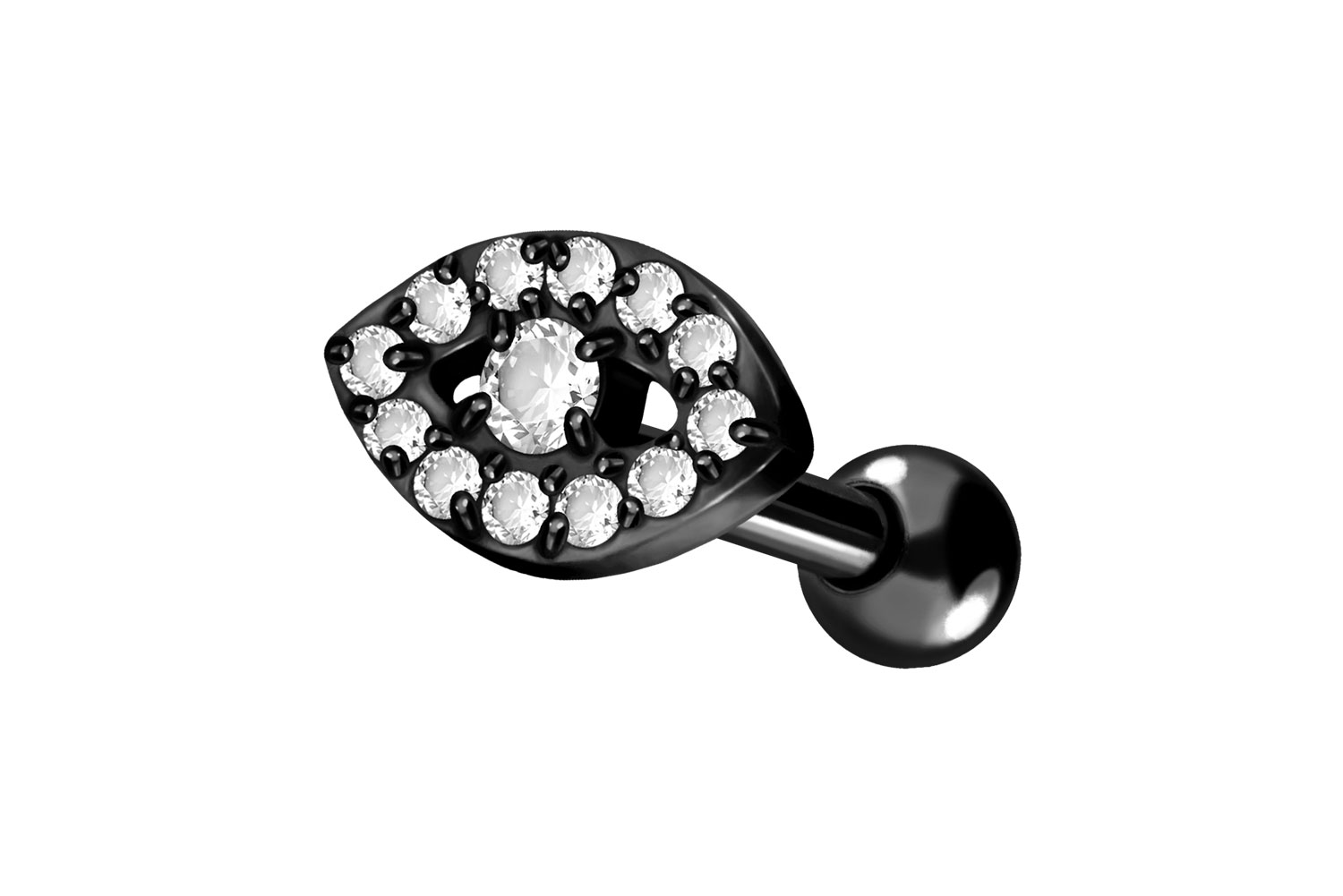 Titan Ohrpiercing KRISTALLAUGE