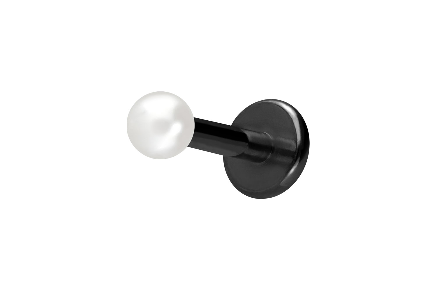 Titan Labret mit Innengewinde SYNTHETISCHE PERLE
