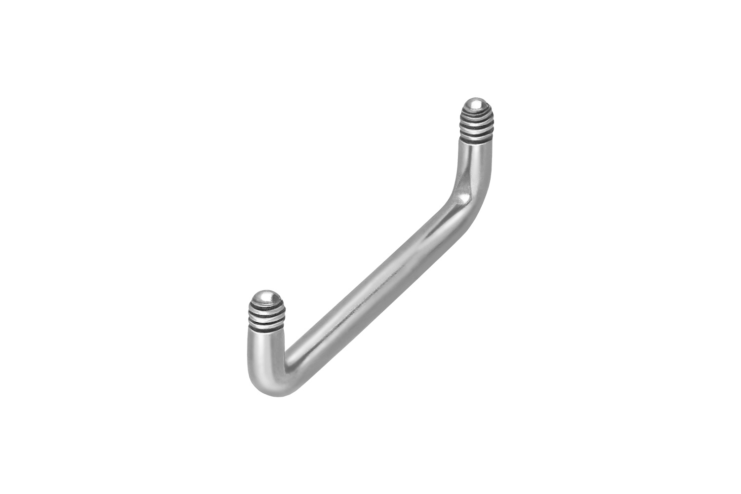 Titanium surface barbell (90 degree) without balls