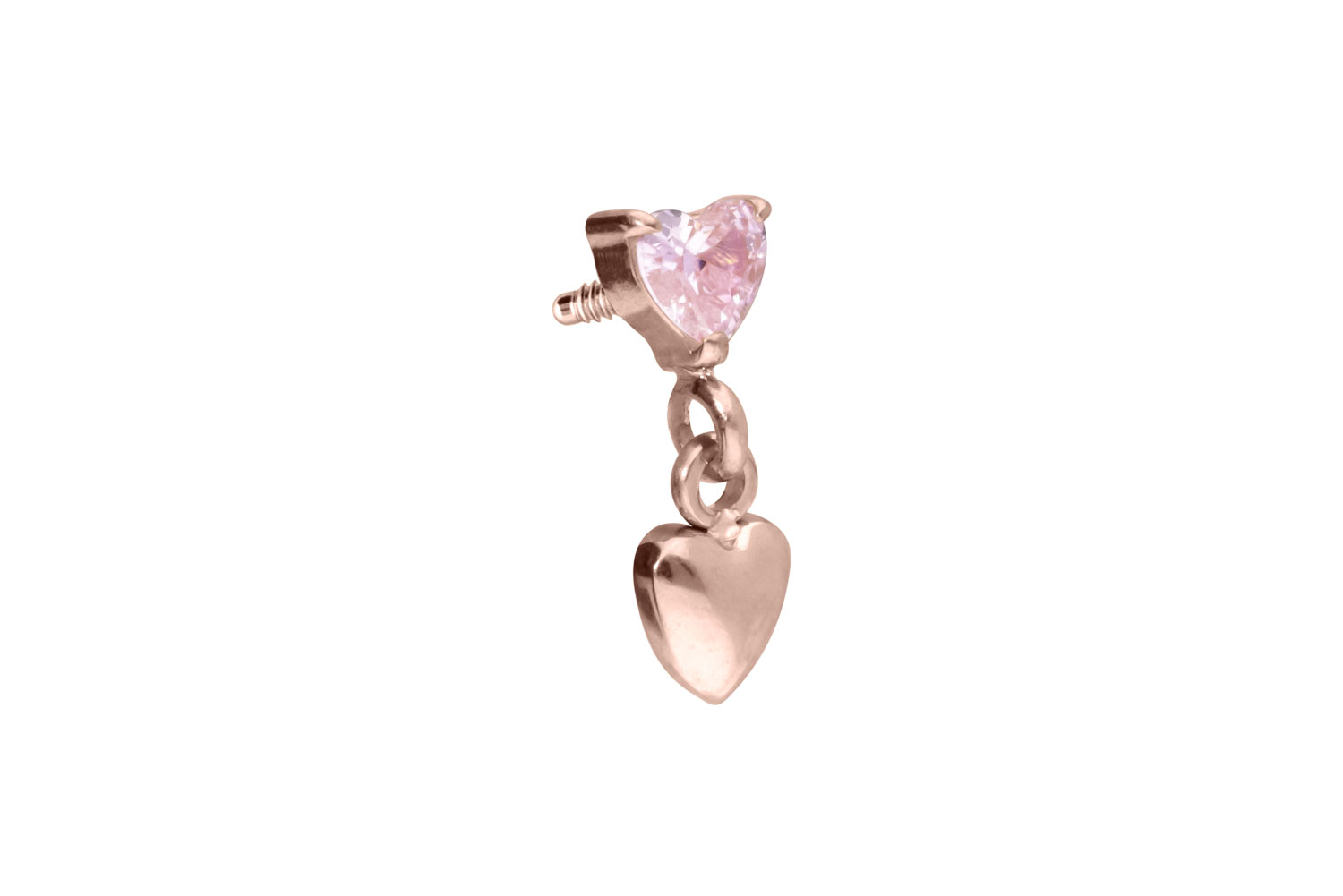 Titanium screw-in attachment with external thread 2 HEARTS