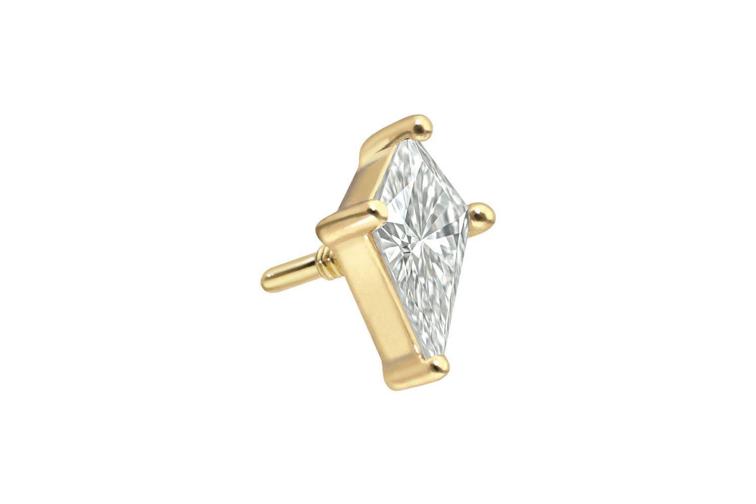 18 carat gold screw-in attachment with external thread DIAMOND SHIELD