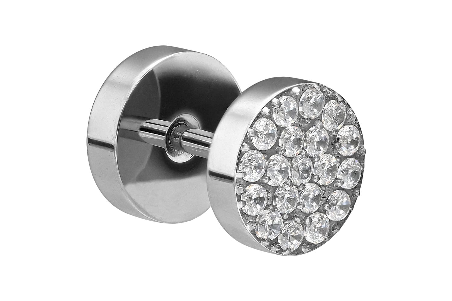 Chirurgenstahl Fake Plug KRISTALLE