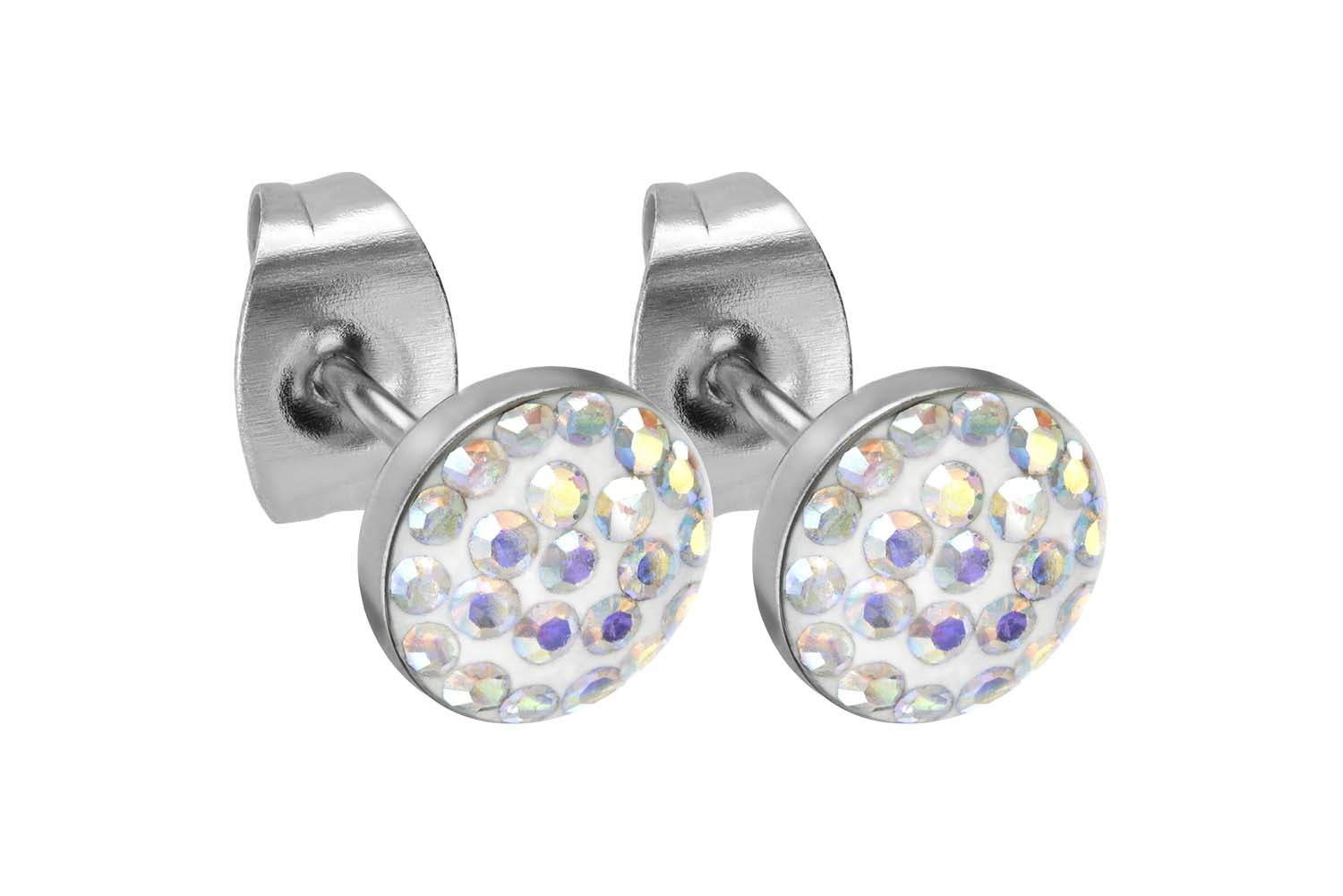 Chirurgenstahl Ohrstecker EPOXY FLACH