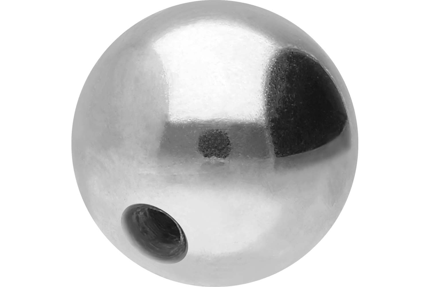 Surgical steel clip-in ball