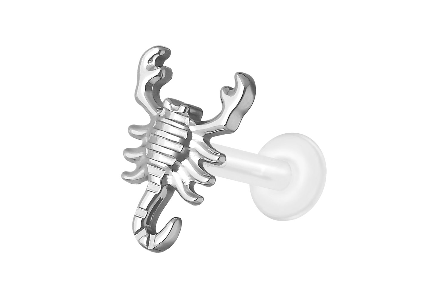 PTFE labret with internal thread + titanium attachment SCORPION