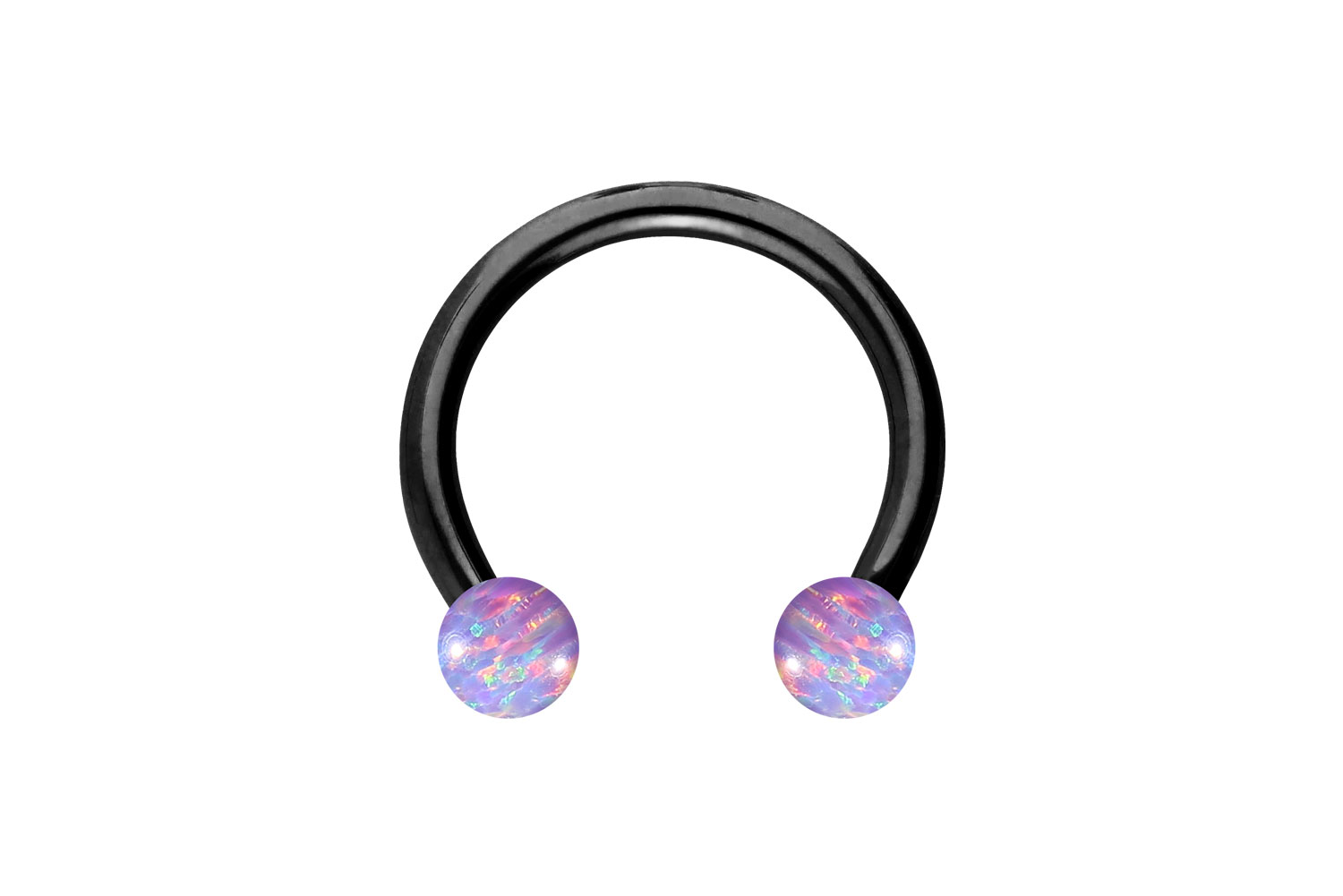 Surgical steel circular barbell SYNTHETIC OPALS