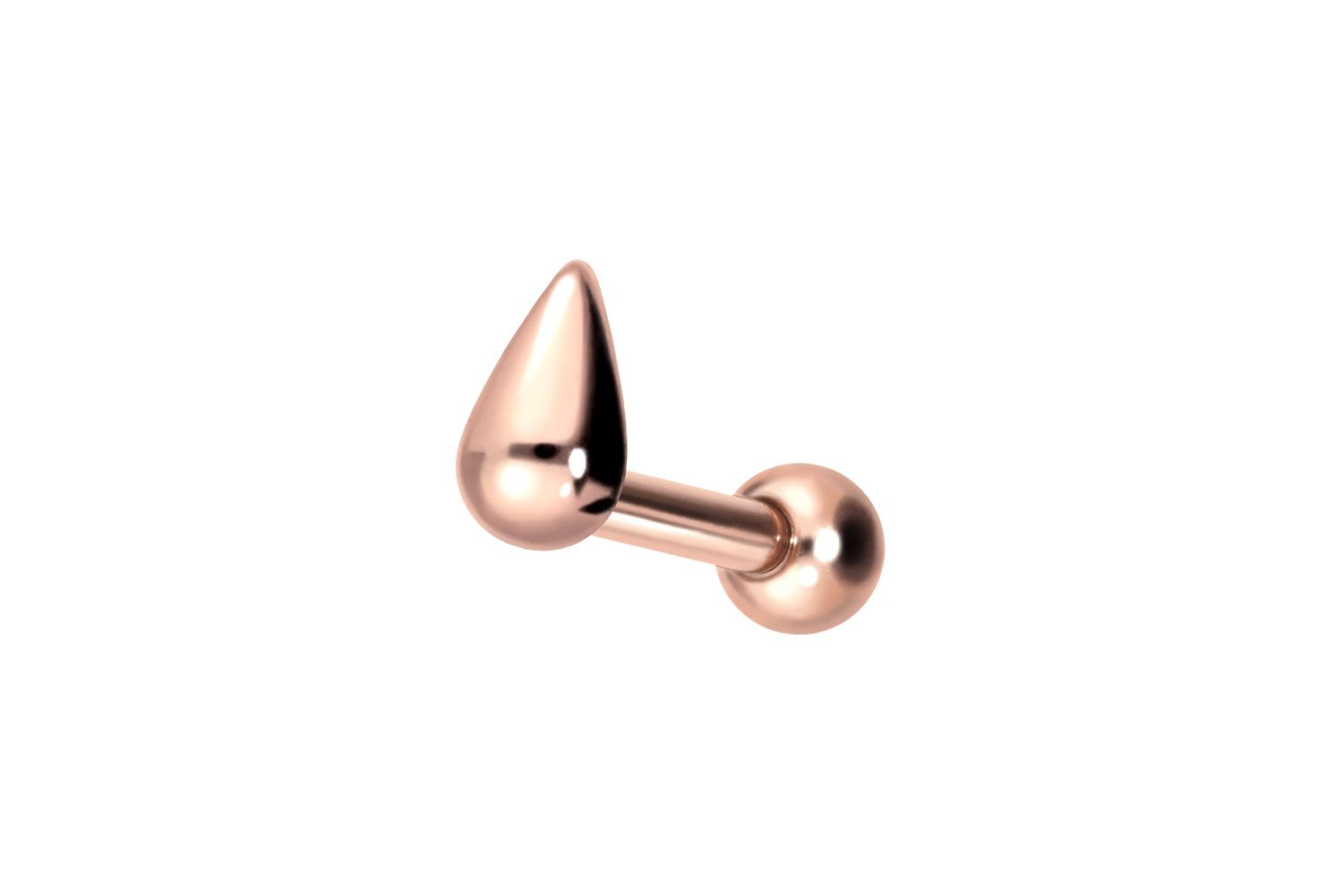 Titanium ear piercing with internal thread DROP