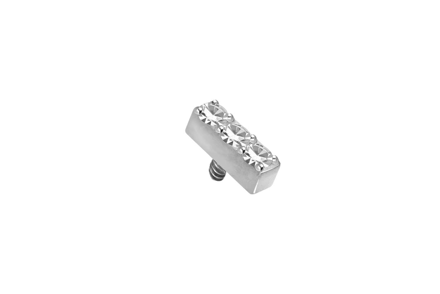 Titanium screw-in attachment with external thread CRYSTAL BAR ++SALE++