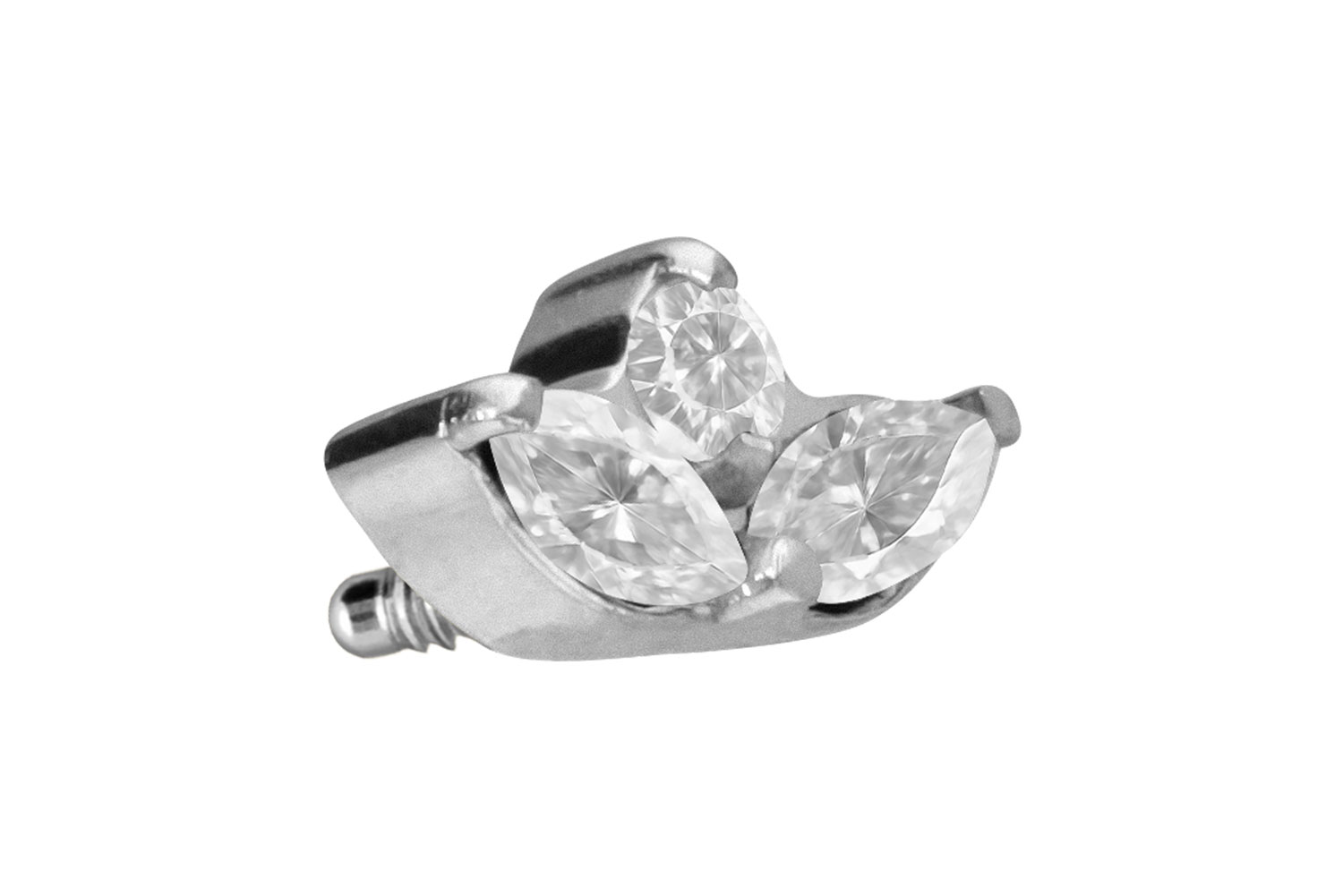 Titanium screw-in attachment with external thread LOTUS BLOSSOM
