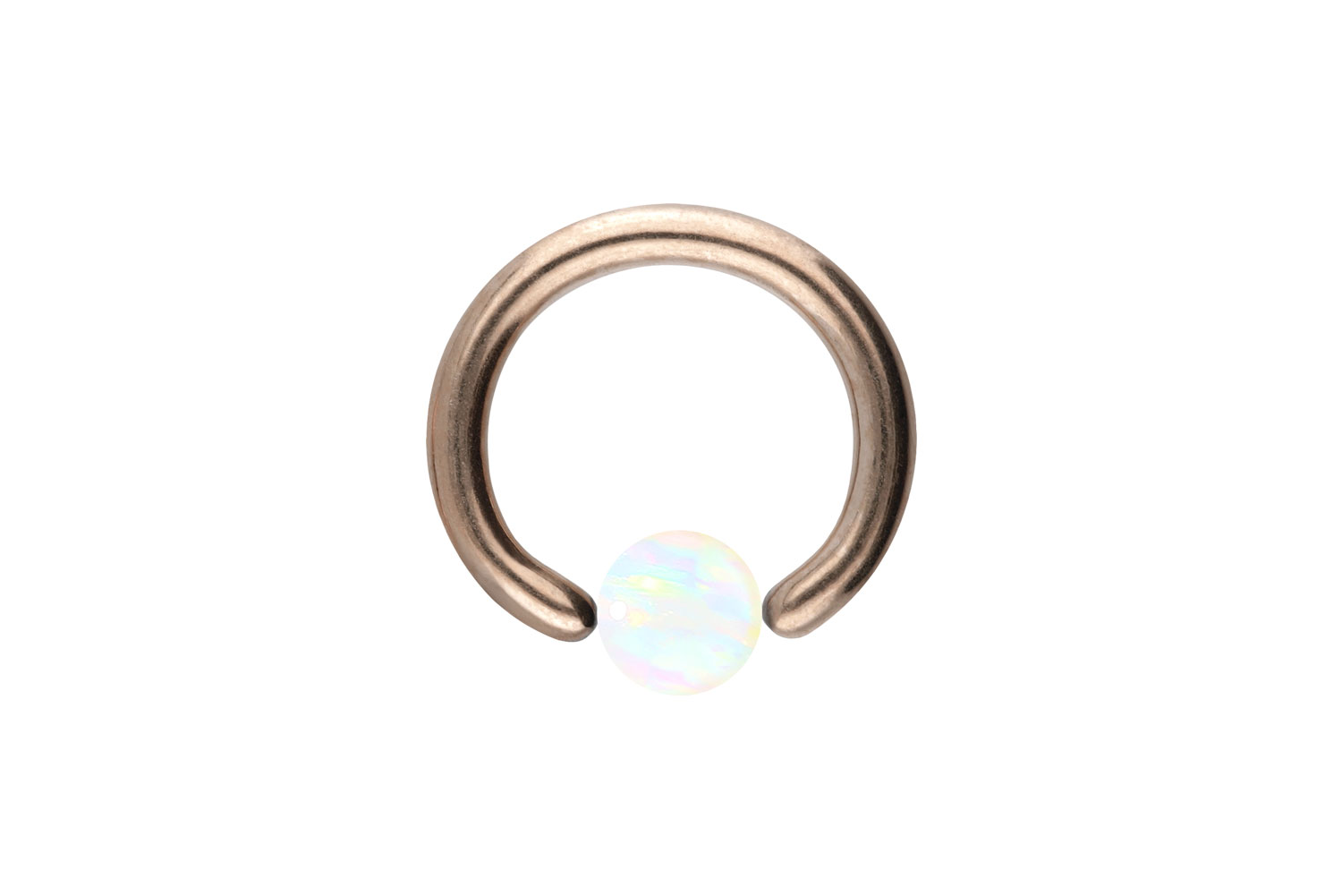 Chirurgenstahl Klemmkugelring SYNTHETISCHER OPAL