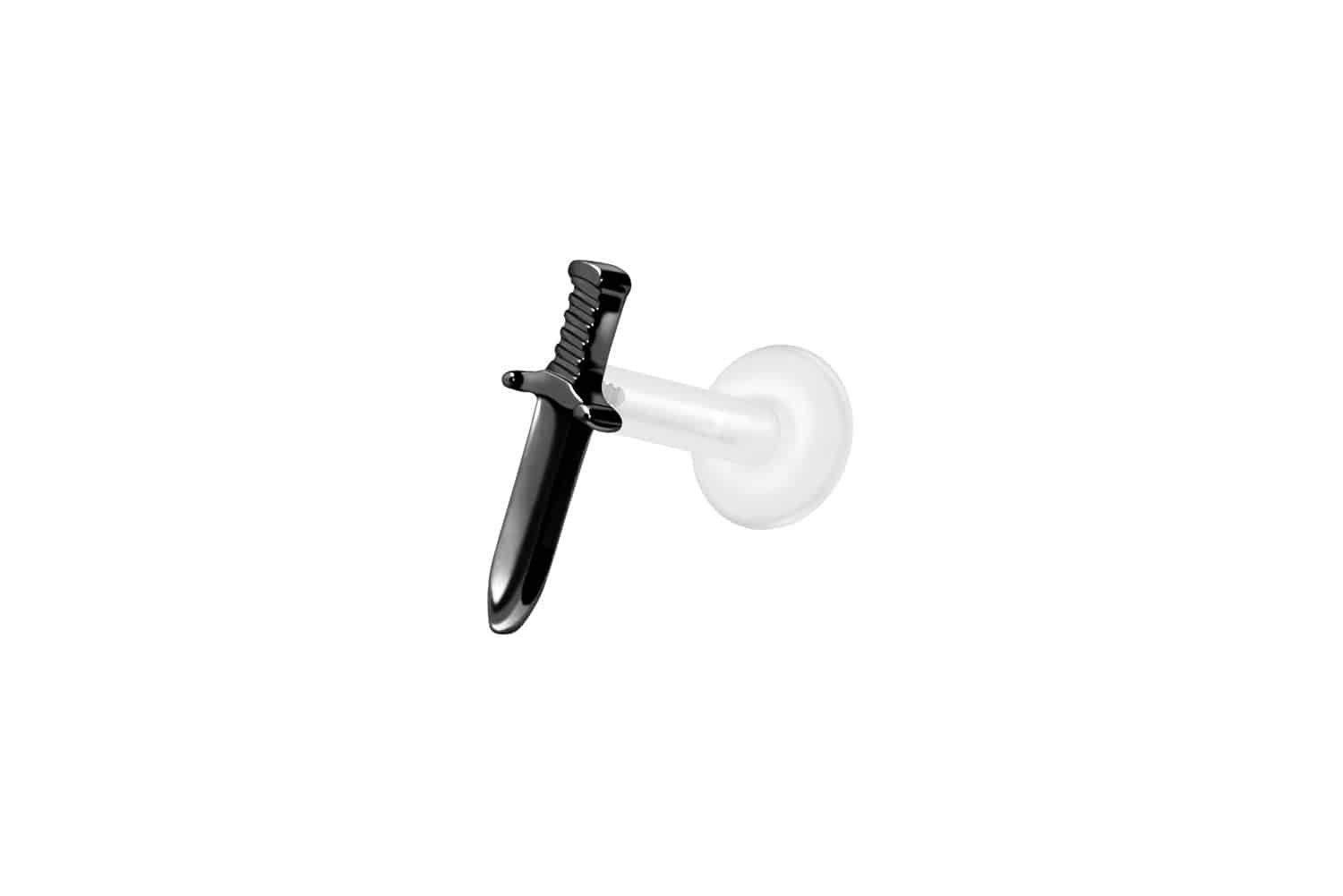 PTFE labret with internal thread + titanium attachment SWORD