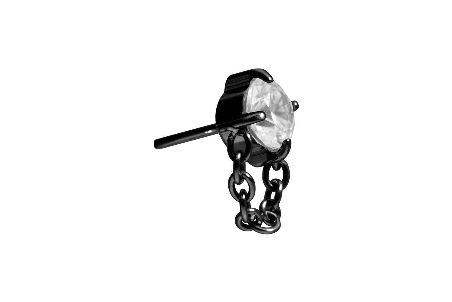 Titanium attachment with push pin CRYSTAL + CHAIN