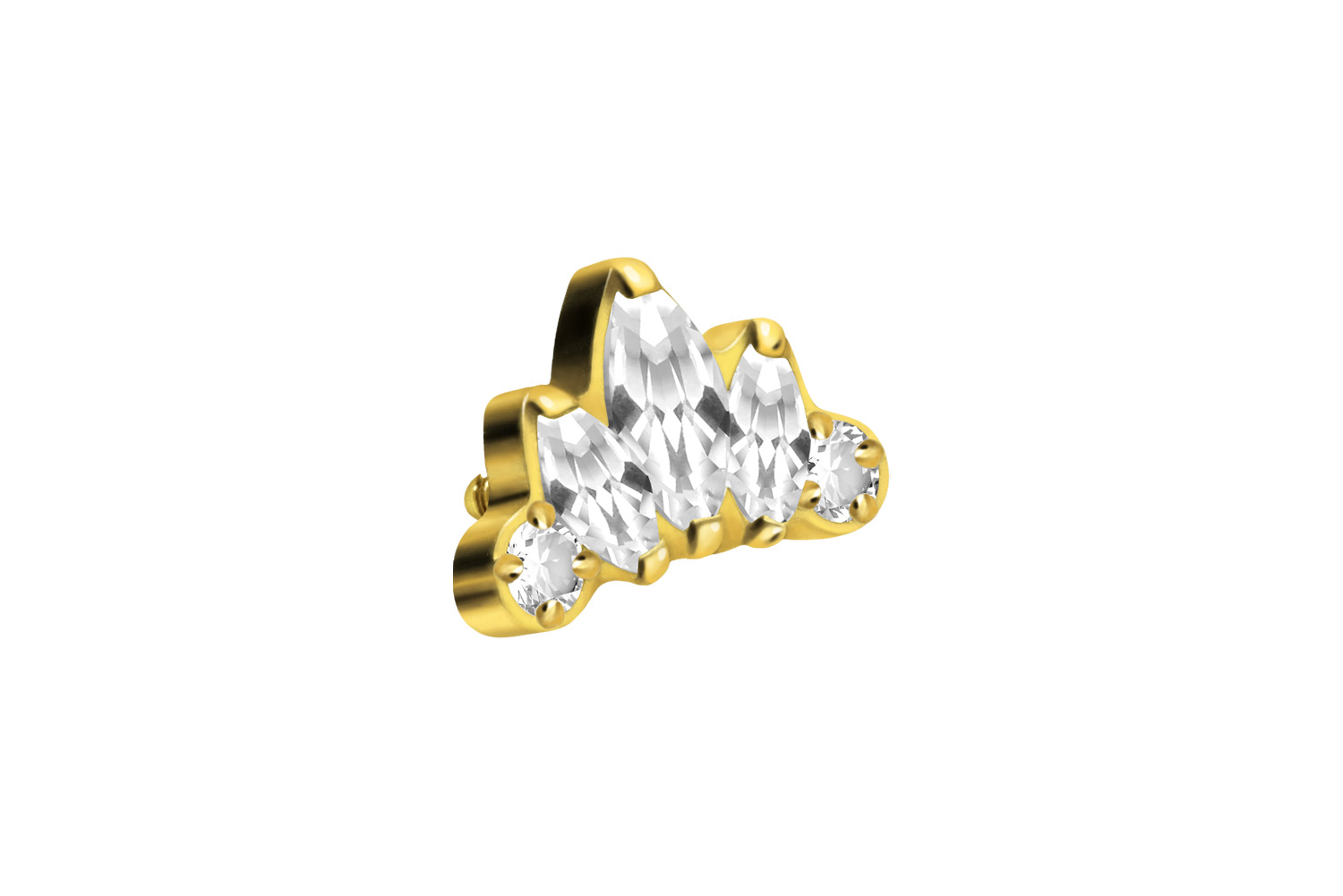 Titanium screw-in attachment with external thread LOTUS BLOSSOM