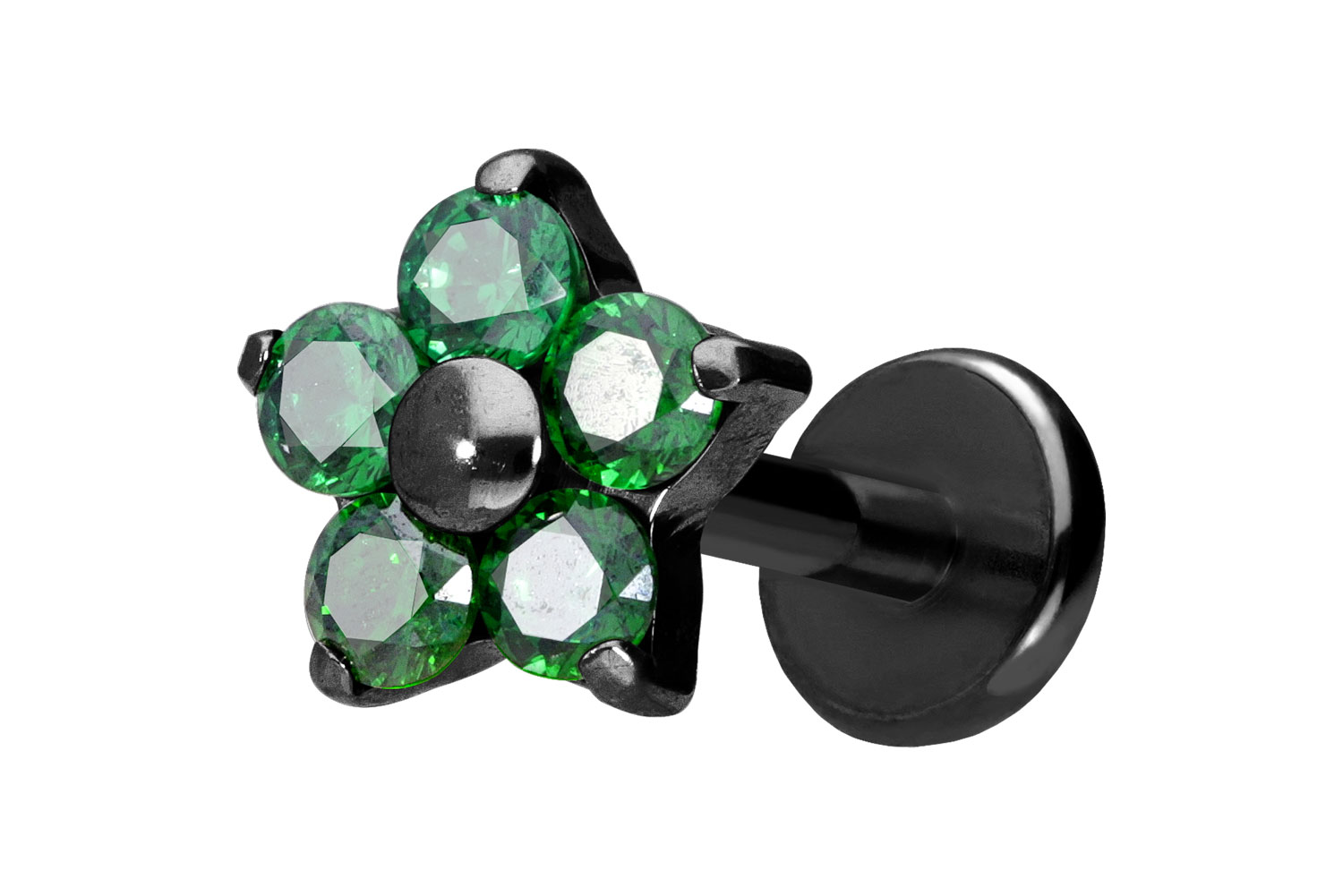 Titan Labret mit Push Fit KRISTALLBLUME