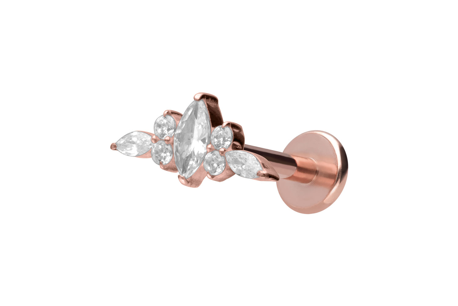 Titanium labret with internal thread DESIGN