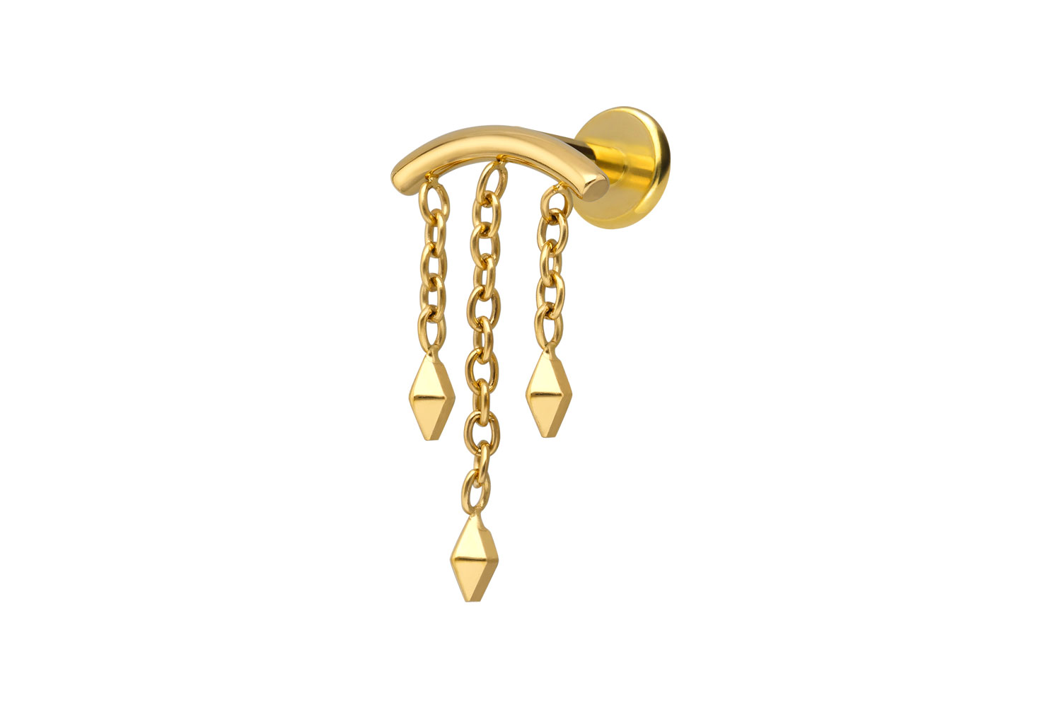 Titanium labret with internal thread WIND CHIME