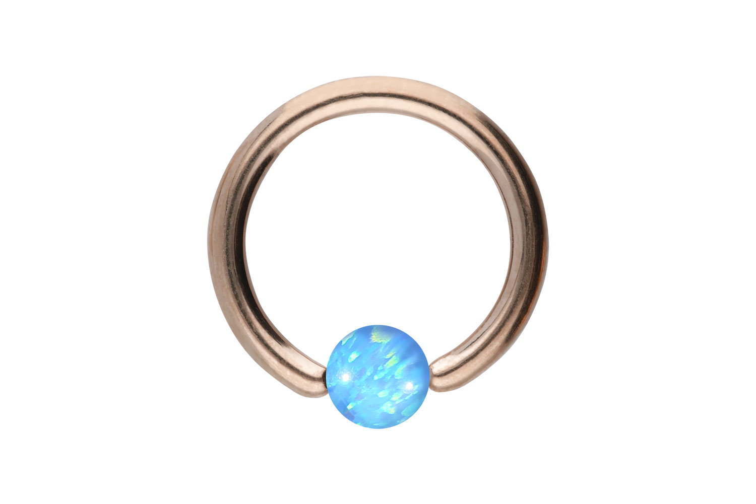 Surgical steel ball closure ring SYNTHETIC OPAL