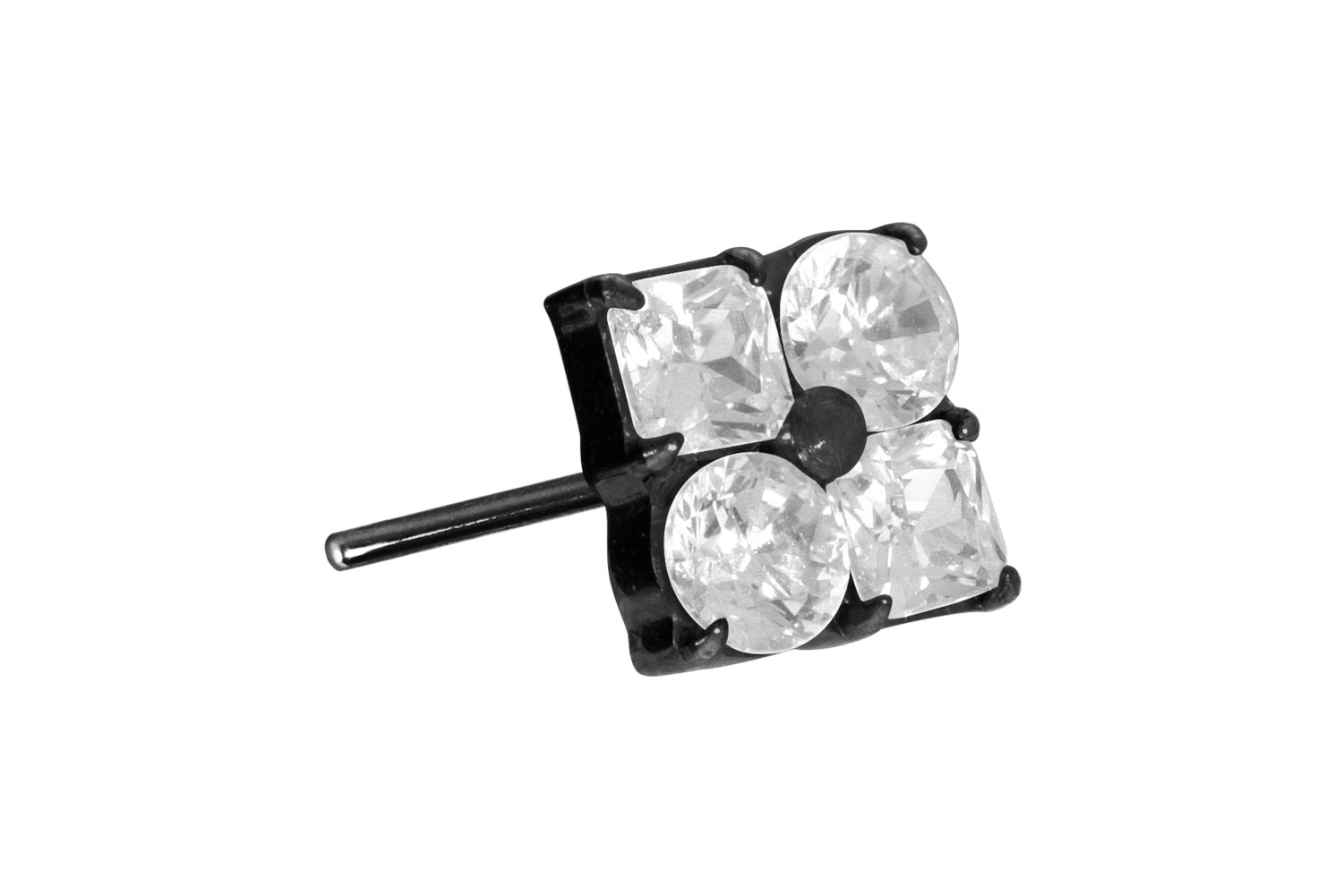 Titanium attachment with push pin CRYSTAL FLOWER