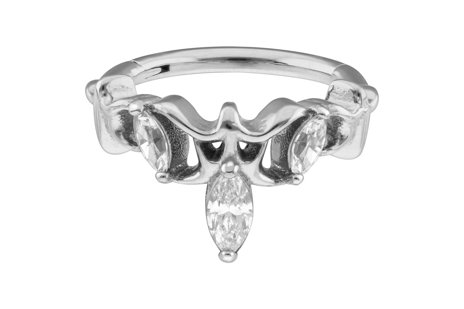 Surgical steel segment ring clicker CROWN